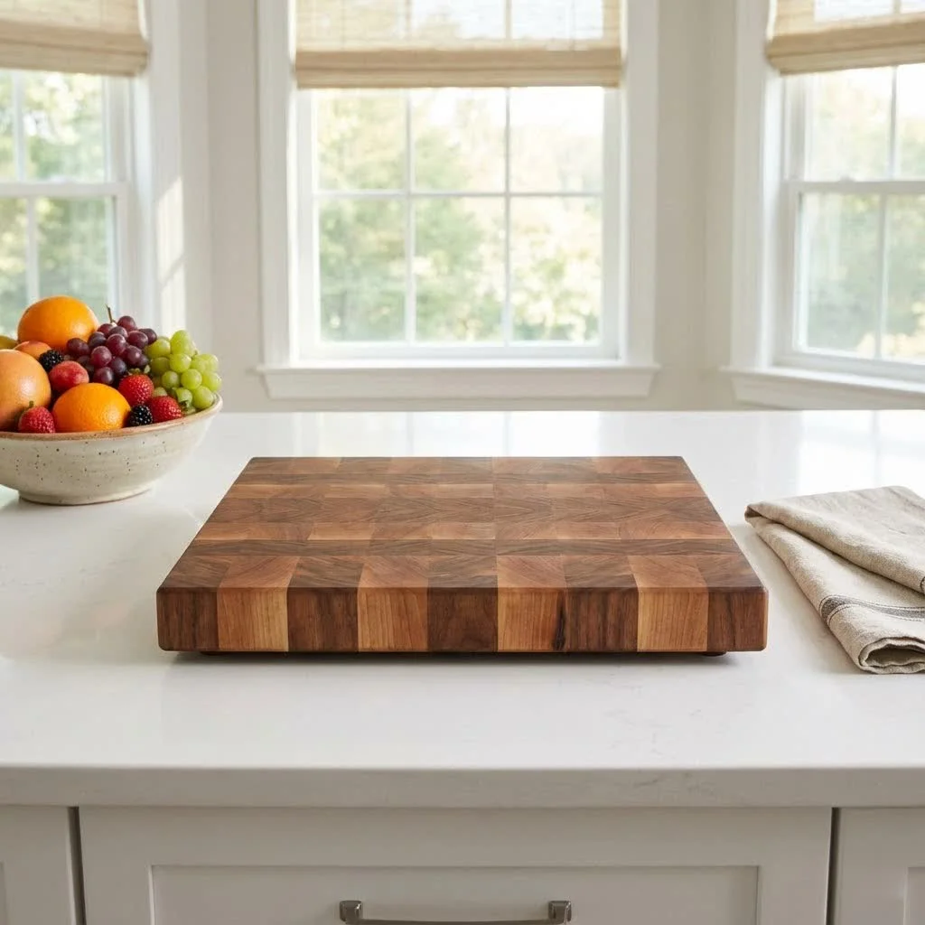 Assortment of cutting board materials including wood, plastic, and bamboo