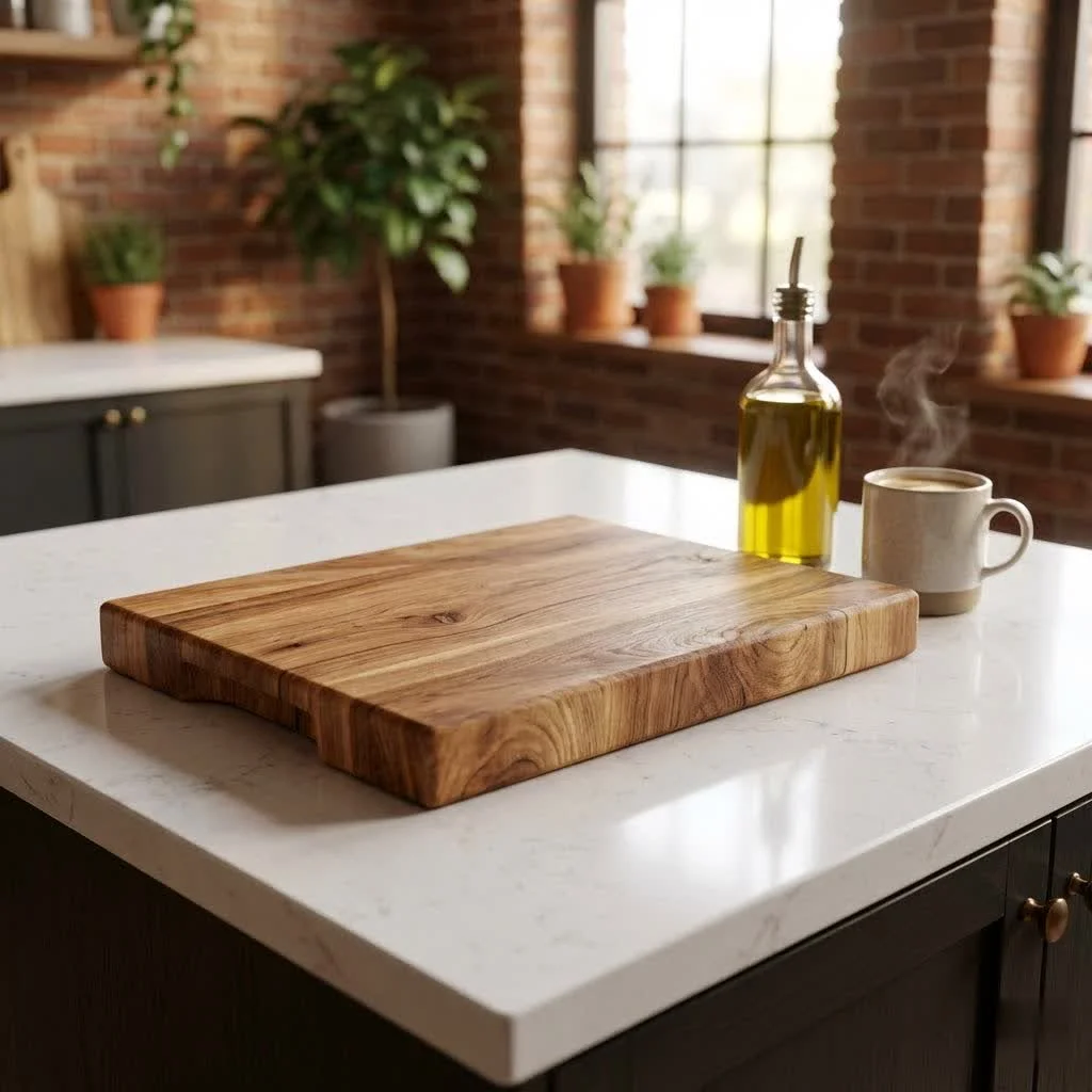 OXO cutting board with non-slip edges and juice grooves