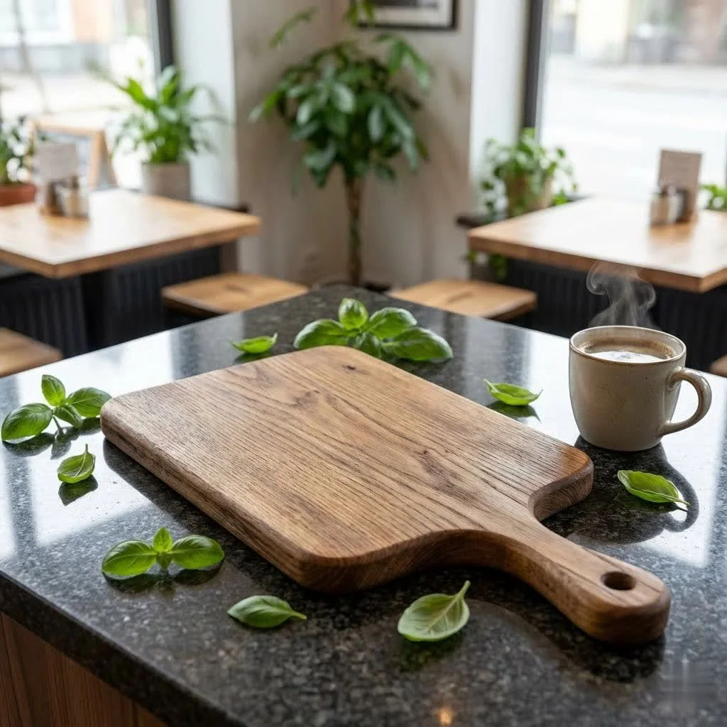 Beautiful olive wood cutting board with rich grain