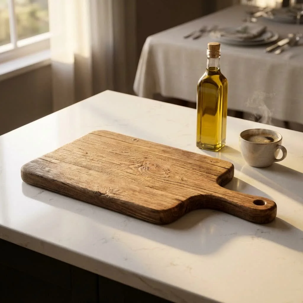Elegant marble cutting board with unique veining patterns